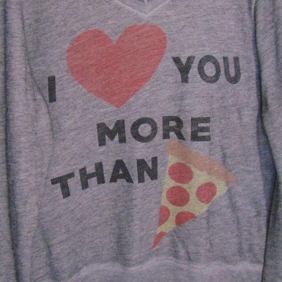Wildfox I love You More Than Pizza Sweatshirt - Picture 2 of 5